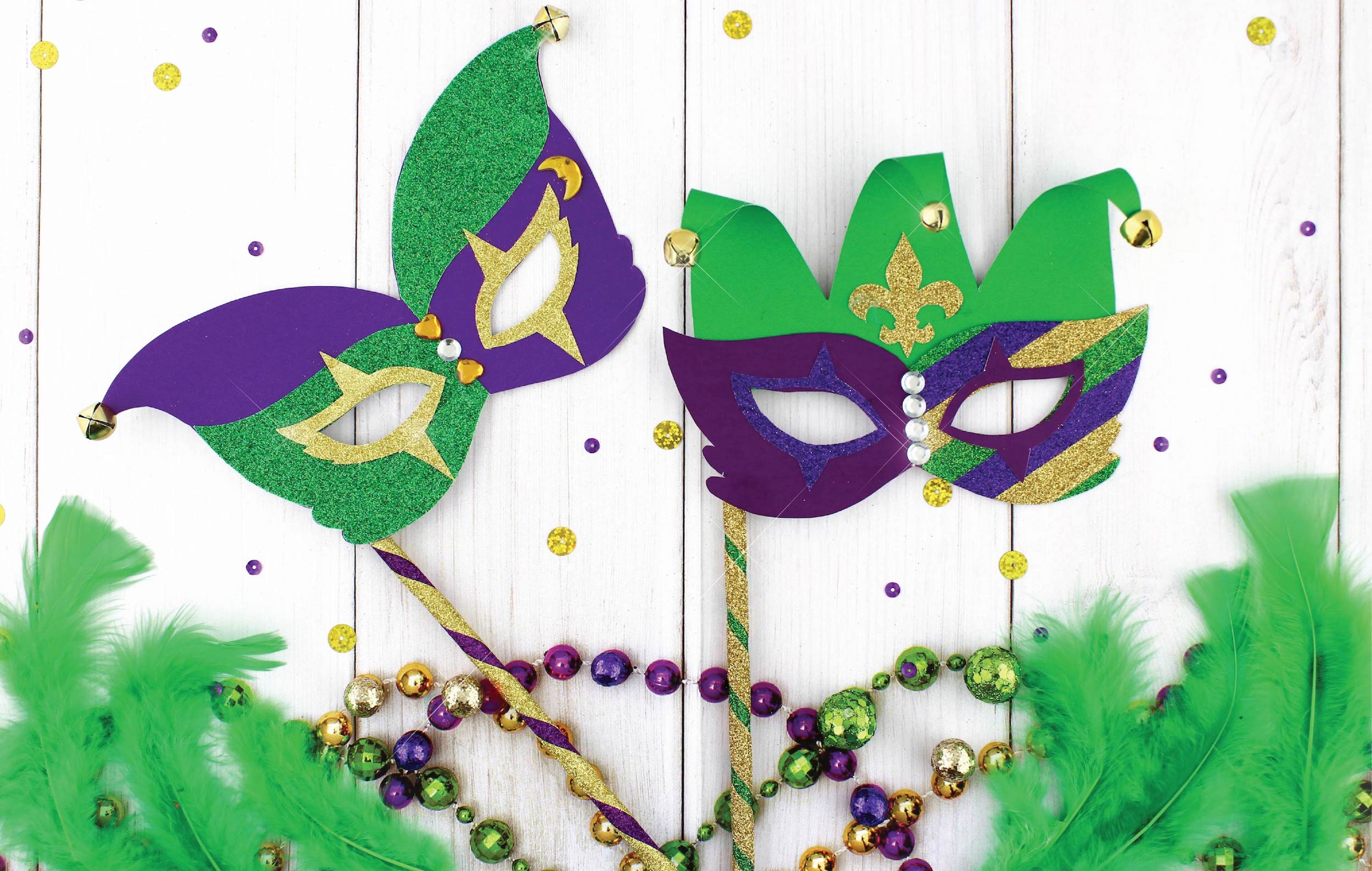 diy mardi gras mask kit